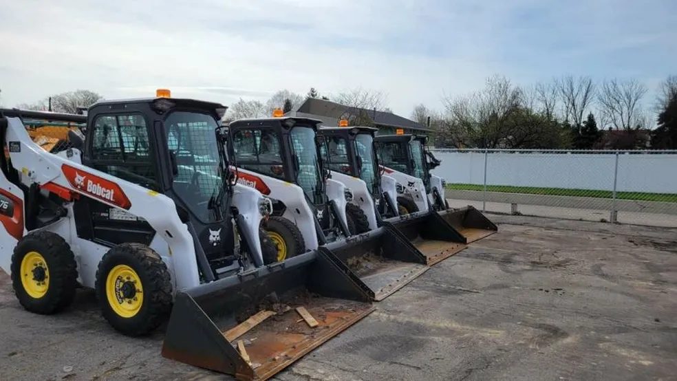 Part of the Piranha Rents skid-steer fleet — Piranha Rents, Rochester NY