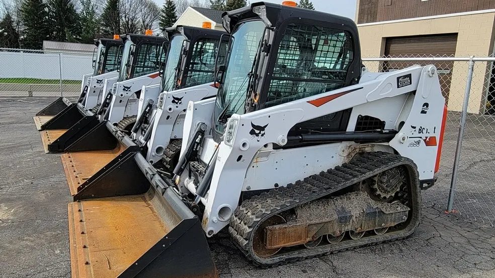 Bobcat skid-steer loaders, representative of a used unit for sale at Piranha Rents Rochester NY